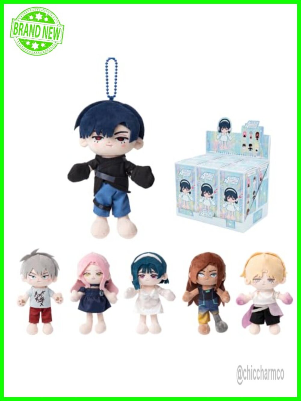 Licensed Alien Stage Plush Keychain 6-Pack Polyester Bag Charm Set